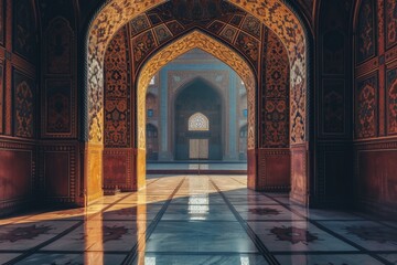 interior of a beautifully designed mosque