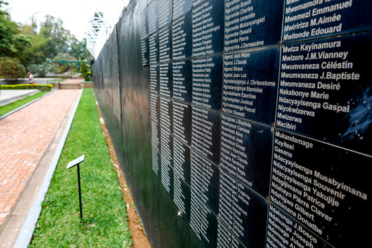 Kigali Genocide Memorial, Gisozi, Kigali, Rwanda. Wall of names