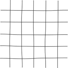 Hand drawn grid, black crossing lines design element. Vector illustration