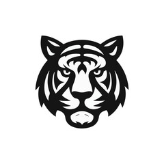 simple logo of tiger head