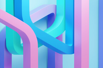 3d illustration of geometric   colorful   pattern of simple geometric  shapes