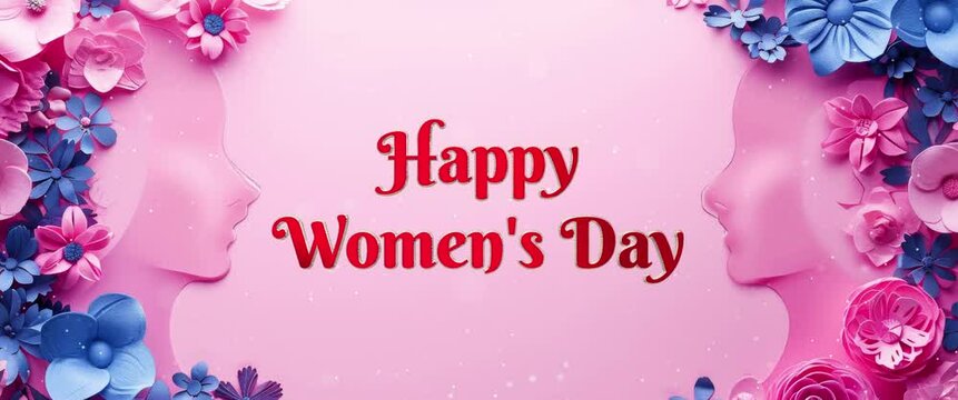 Anamorphic video happy women's day. Great for international women's day celebrations Around the World. 