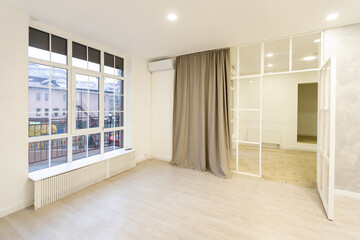 The new hospital lobby, clean and bright.