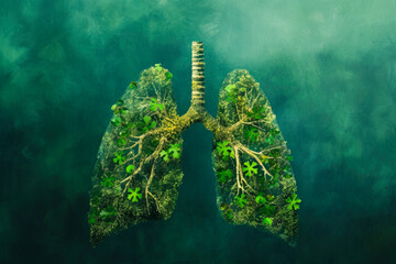 Green Lung illustration for a better World - obrazy, fototapety, plakaty