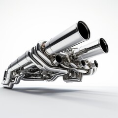 Trumpet close up well lighted in product photography studio