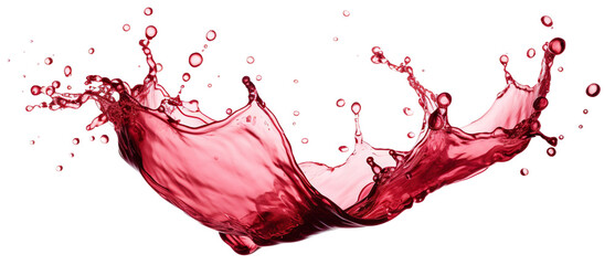 Delicious red wine splash, cut out