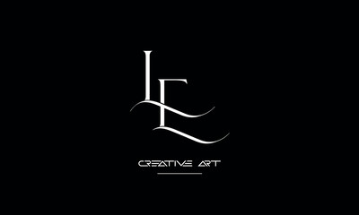 EL, LE, E, L abstract letters logo monogram