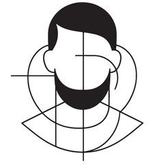 bearded man emblem