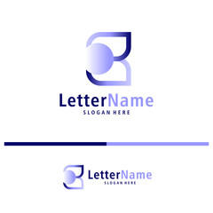 Naklejka premium Modern letter B logo design vector. Creative B logo concepts template