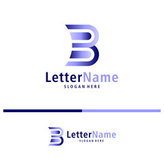 Modern letter B logo design vector. Creative B logo concepts template