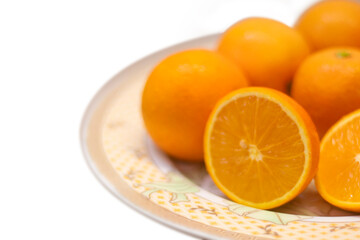 oranges on a plate
