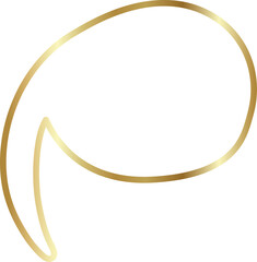 Golden speech bubble, chat, dialog, messenger