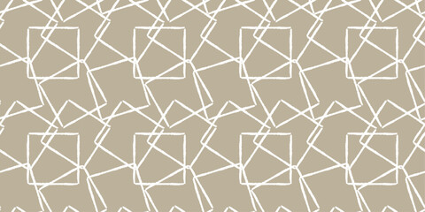 Vector seamless pattern with hand-drawn geometric shapes. For printing, packaging, textiles, wallpaper, banner	