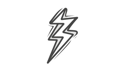 lightning icon illustration on white background