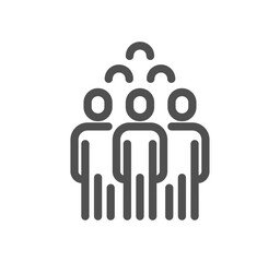 People related icon outline and linear vector.