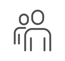 People related icon outline and linear vector.