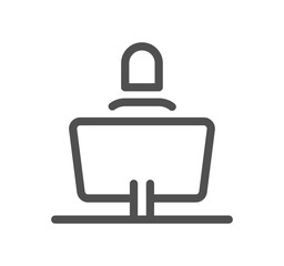 People related icon outline and linear vector.