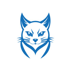 Head Cat Logo Illustration