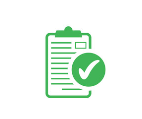 Compliance inspection approved icon. Audit document icon, result report, verification control business concept vector design and illustration.


