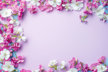 Captivating scene of beautiful flowers and copy space