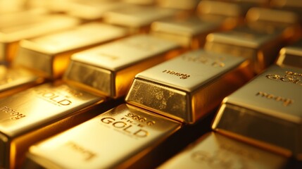Precious shiny gold bars