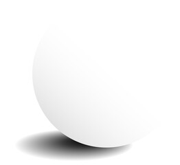 White paper circle and shadow, labels, banners, icons