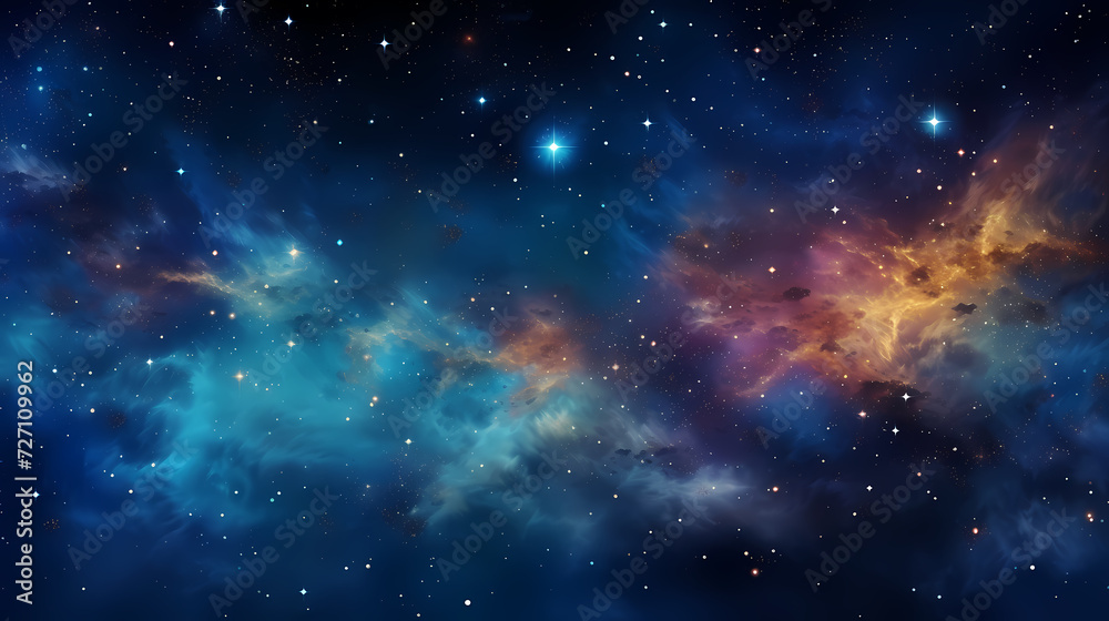 Wall mural mysterious star themed gradient background with countless twinkling stars