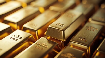 Precious shiny gold bars