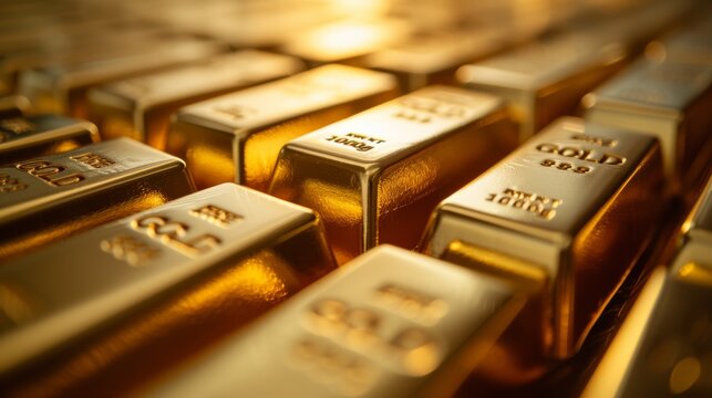 Precious shiny gold bars