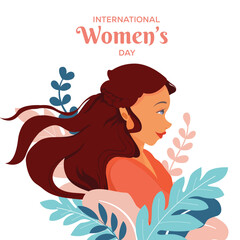 International Women's Day Flat Illustration Event Theme Poster Template