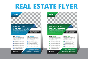Real estate flyer design templat.