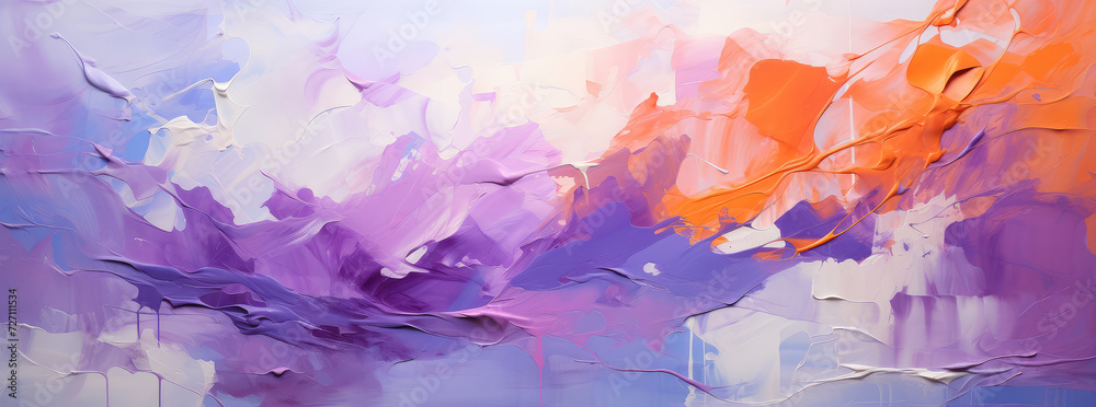 Poster abstract painting background texture with bright colors paint splashes extreme closeup. generative a