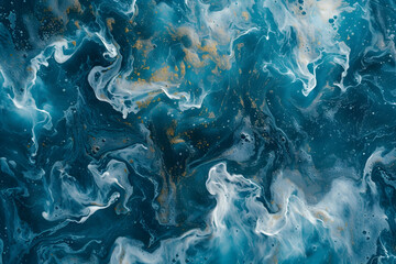 Fototapeta na wymiar Sea-inspired Organic Abstraction - Abstract Background