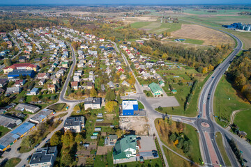 an aerial view of town vilnius - obrazy, fototapety, plakaty