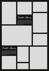 Pictures or photos frame collage abstract photo frames and digital photo wall template
