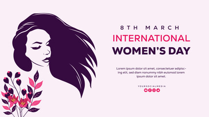 Social Media Poster Template For International Women's Day Celebration 