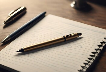 Naklejka premium pen on notebook