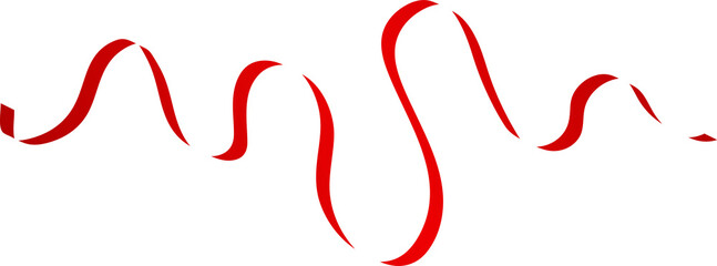Fototapeta premium Red ribbon shadow. Decoration for holiday, new year