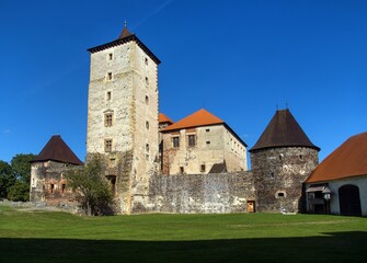 Fototapeta na wymiar Svihov castle medieval water fortress, Czech Republic