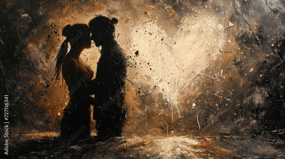 Wall mural Embrace in the Cosmic Storm