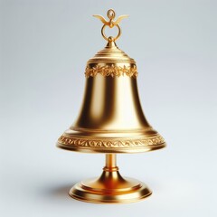 Fototapeta na wymiar golden bell on white background