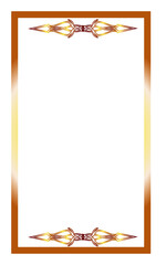 Rectangle Islamic frame or arch for Ramadan. Golden Arab style border horizontal vector illustration isolated on transparent background.