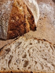 loaf of bread on table