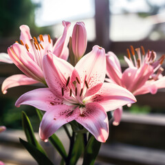 balkans lili flower closeup.