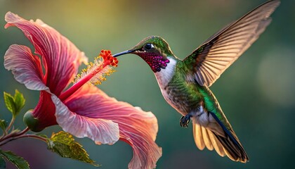 hummingbird feeding on flower