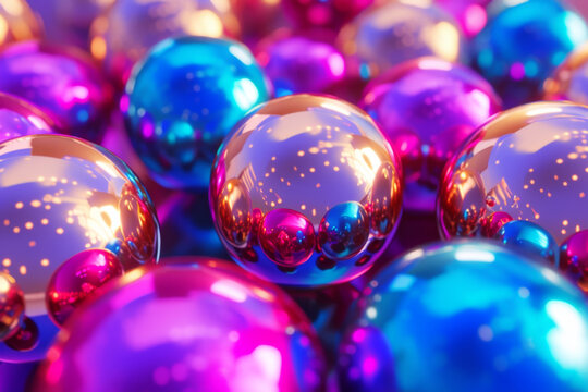 3d rendering picture of colorful balls. 