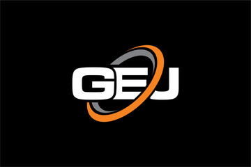 GEJ creative letter logo design vector icon illustration