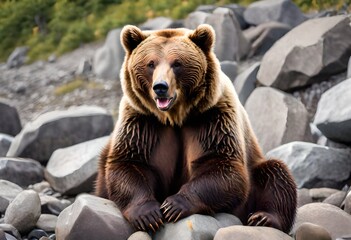 Obraz premium brown bear cub