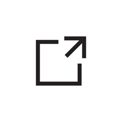 Fototapeta premium External link symbol icon, Hyperlink simple illustration on white background..eps