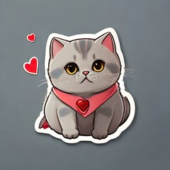 Valentine's Day Festival British Shorthair cat
